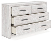 Cayboni King Panel Bed with Dresser in Whitewash - PKG019179