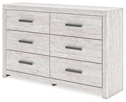 Cayboni King Panel Bed with Dresser in Whitewash - PKG019179