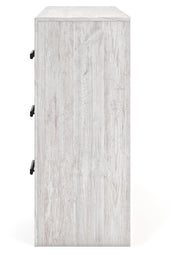 Cayboni King Panel Bed with Dresser in Whitewash - PKG019179