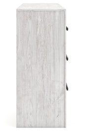 Cayboni King Panel Bed with Dresser in Whitewash - PKG019179