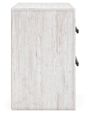 Cayboni Queen Panel Bed with 2 Nightstands in Whitewash from Ashley - Luna Furniture