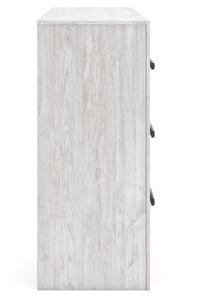Cayboni Twin Panel Bed with Dresser and 2 Nightstands in Whitewash from Ashley - Luna Furniture