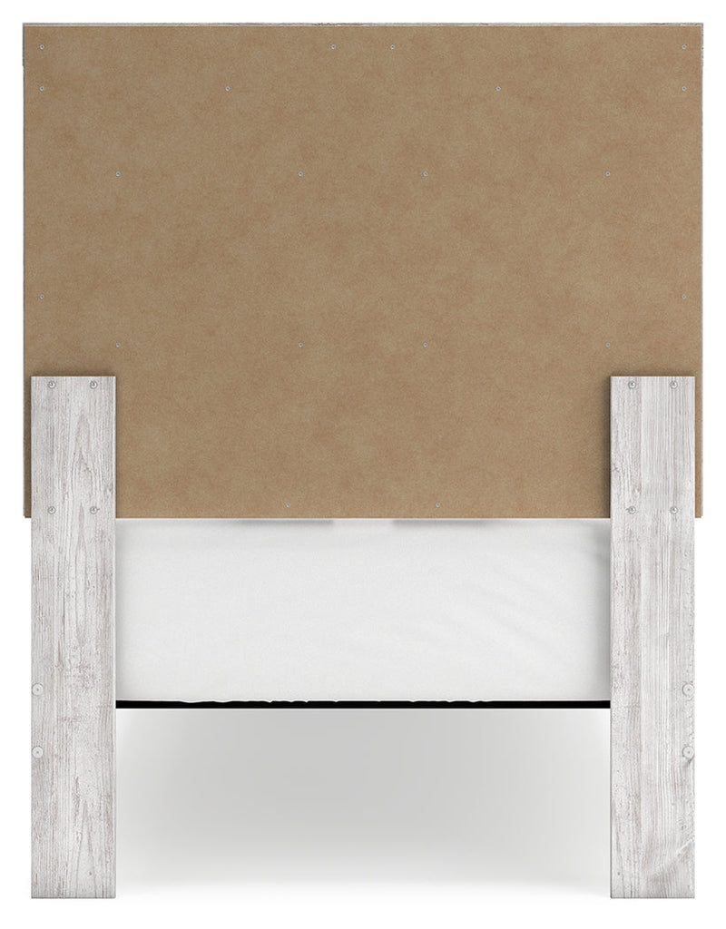 Cayboni Twin Panel Bed with Dresser in Whitewash - PKG019170
