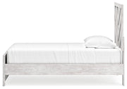 Cayboni Twin Panel Bed with Nightstand in Whitewash from Ashley - Luna Furniture