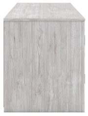 Cayboni Whitewash 71" TV Stand with Electric Fireplace - W3788W1