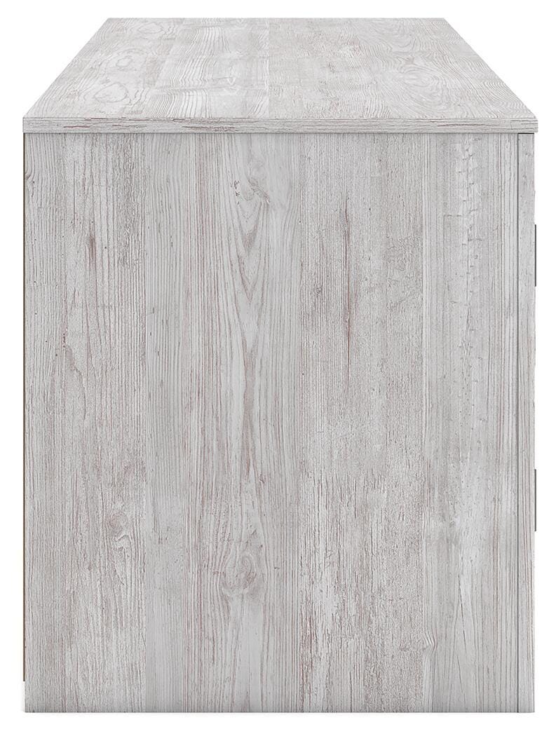 Cayboni Whitewash 71" TV Stand with Electric Fireplace - W3788W1
