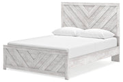 Cayboni Whitewash Queen Panel Bed - Gate FurnitureQueen Bed