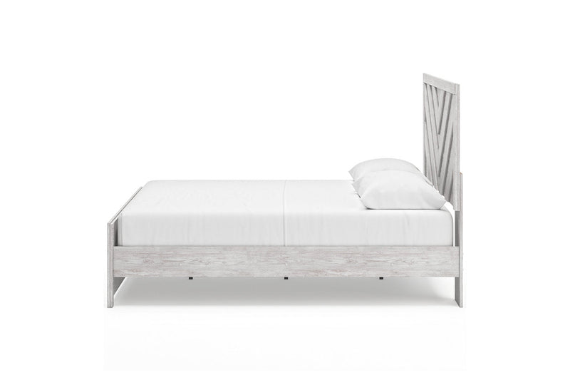 Cayboni Whitewash Queen Panel Bed - Gate FurnitureQueen Bed