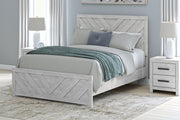 Cayboni Whitewash Queen Panel Bed - Gate FurnitureQueen Bed