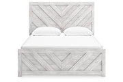 Cayboni Whitewash Queen Panel Bed - Gate FurnitureQueen Bed