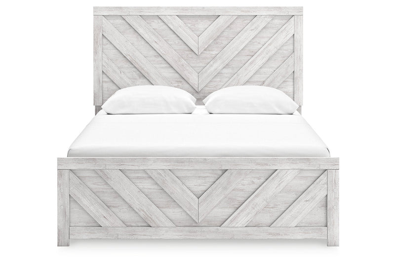 Cayboni Whitewash Queen Panel Bed - Gate FurnitureQueen Bed