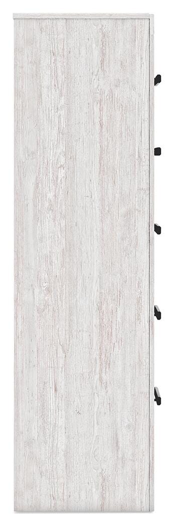 Cayboni Whitewash Twin Panel Bed, Dresser and Chest - B3788B11