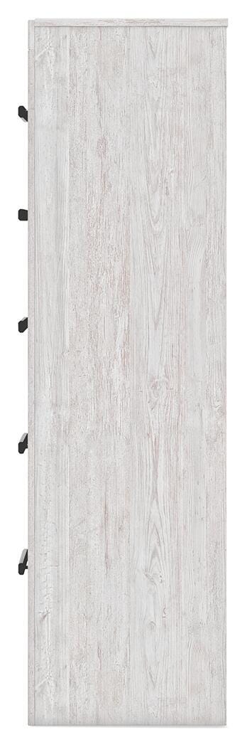 Cayboni Whitewash Twin Panel Bed, Dresser and Chest - B3788B11