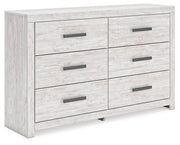 Cayboni Whitewash Twin Panel Bed, Dresser and Chest - B3788B11