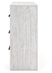 Cayboni Whitewash Twin Panel Bed, Dresser and Chest - B3788B11