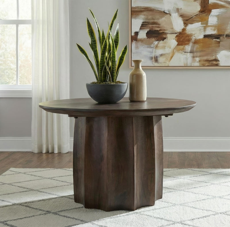 Cayenne Solid Mango Wood Cocktail Coffee Table Walnut - 710778
