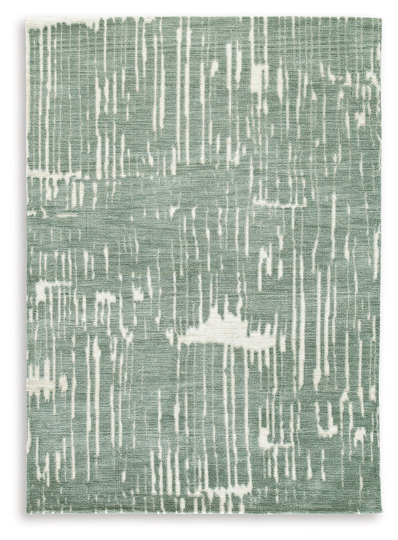 Cayworth Teal/White Medium Rug - R407092