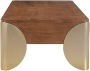 Cazari Oak Wood And Iron Coffee Table in Brown - 746Brown-CT