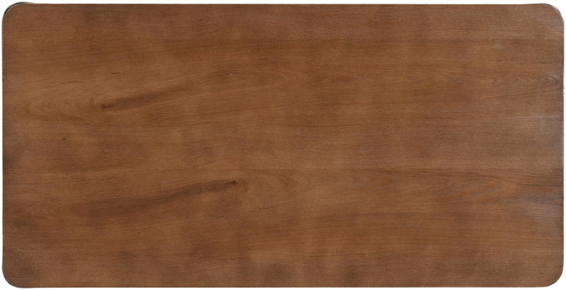 Cazari Oak Wood And Iron Coffee Table in Brown - 746Brown-CT
