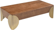 Cazari Oak Wood And Iron Coffee Table in Brown - 746Brown-CT