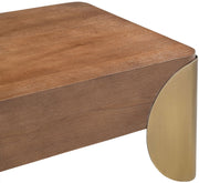 Cazari Oak Wood And Iron Coffee Table in Brown - 746Brown-CT