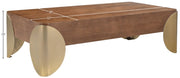 Cazari Oak Wood And Iron Coffee Table in Brown - 746Brown-CT