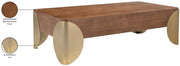 Cazari Oak Wood And Iron Coffee Table in Brown - 746Brown-CT