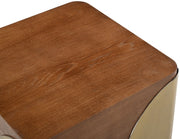 Cazari Oak Wood And Iron End / Side Table in Brown - 746Brown-ET