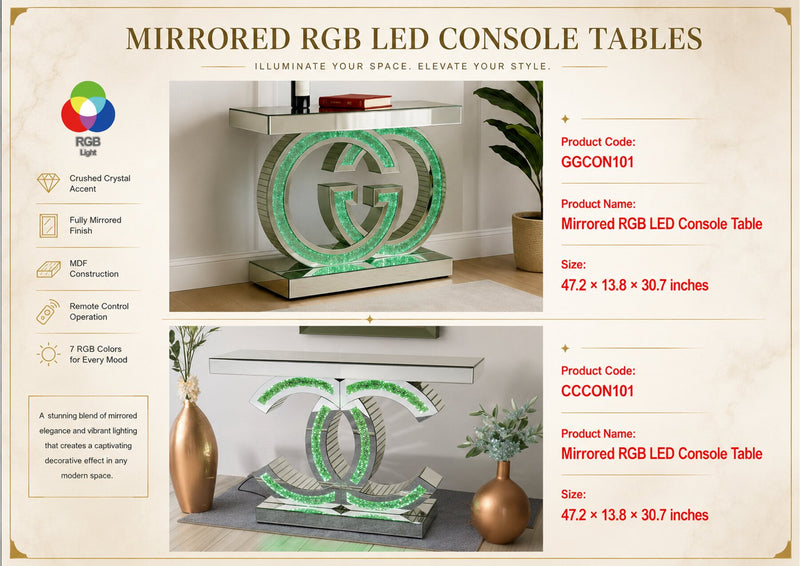 CCCON101 – Decorative LED Console 47.2"×13.8"×30.7" - 210000007894