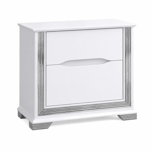Cedar - 2 Drawers White Nightstand - B270-N