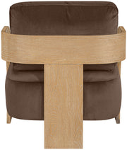 Cedra Velvet Performance Fabric Upholstered Chair in Brown - 33054Brown