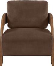 Cedra Velvet Performance Fabric Upholstered Chair in Brown - 33055Brown