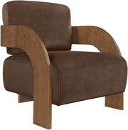 Cedra Velvet Performance Fabric Upholstered Chair in Brown - 33055Brown