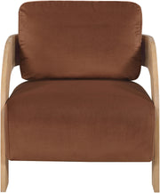 Cedra Velvet Performance Fabric Upholstered Chair in Cognac - 33054Cognac