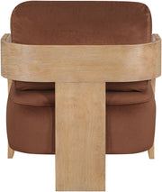 Cedra Velvet Performance Fabric Upholstered Chair in Cognac - 33054Cognac
