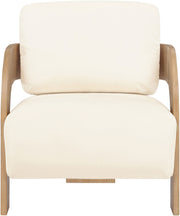 Cedra Velvet Performance Fabric Upholstered Chair in Cream - 33054Cream