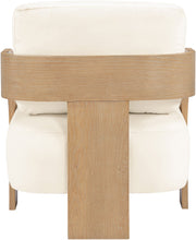 Cedra Velvet Performance Fabric Upholstered Chair in Cream - 33054Cream
