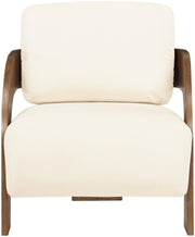 Cedra Velvet Performance Fabric Upholstered Chair in Cream - 33055Cream