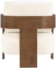 Cedra Velvet Performance Fabric Upholstered Chair in Cream - 33055Cream