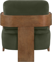 Cedra Velvet Performance Fabric Upholstered Chair in Green - 33055Green