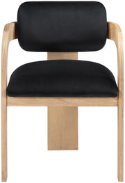 Cedra Velvet Performance Fabric Upholstered Dining Chair in Black, Set of 2 - 33050Black-C