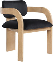 Cedra Velvet Performance Fabric Upholstered Dining Chair in Black, Set of 2 - 33050Black-C