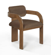 Cedra Velvet Performance Fabric Upholstered Dining Chair in Brown, Set of 2 - 33051Brown-C