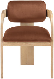 Cedra Velvet Performance Fabric Upholstered Dining Chair in Cognac, Set of 2 - 33050Cognac-C