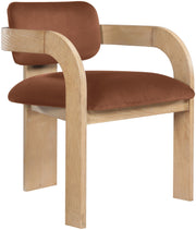 Cedra Velvet Performance Fabric Upholstered Dining Chair in Cognac, Set of 2 - 33050Cognac-C