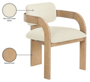 Cedra Velvet Performance Fabric Upholstered Dining Chair in Cream, Set of 2 - 33050Cream-C