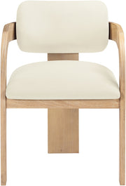 Cedra Velvet Performance Fabric Upholstered Dining Chair in Cream, Set of 2 - 33050Cream-C