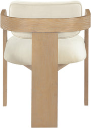 Cedra Velvet Performance Fabric Upholstered Dining Chair in Cream, Set of 2 - 33050Cream-C
