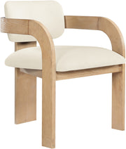 Cedra Velvet Performance Fabric Upholstered Dining Chair in Cream, Set of 2 - 33050Cream-C