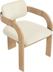 Cedra Velvet Performance Fabric Upholstered Dining Chair in Cream, Set of 2 - 33050Cream-C